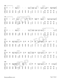 Viva la Vida Numbered Musical Notation Preview 4