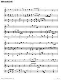 Paradise Piano Accompaniment Stave Preview 5