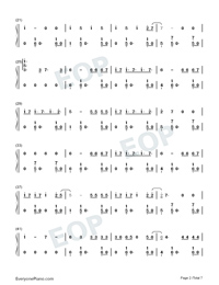 Despacito-Super Easy-Piano Version Numbered Musical Notation Preview 2