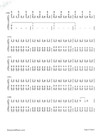 Clocks-Coldplay Numbered Musical Notation Preview 6