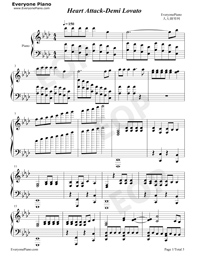 Heart Attack Demi Lovato Free Piano Sheet Music Piano Chords