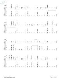 All of the Stars-The Fault in Our Stars OST Numbered Musical Notation Preview 5