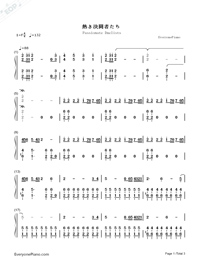 Passionate Duelists-Yu-Gi-Oh! BGM Numbered Musical Notation Preview 1