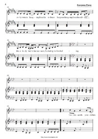 Underneath Your Clothes-Shakira Stave Preview 4