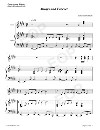 Always and Forever-Luther Vandross Stave Preview 1