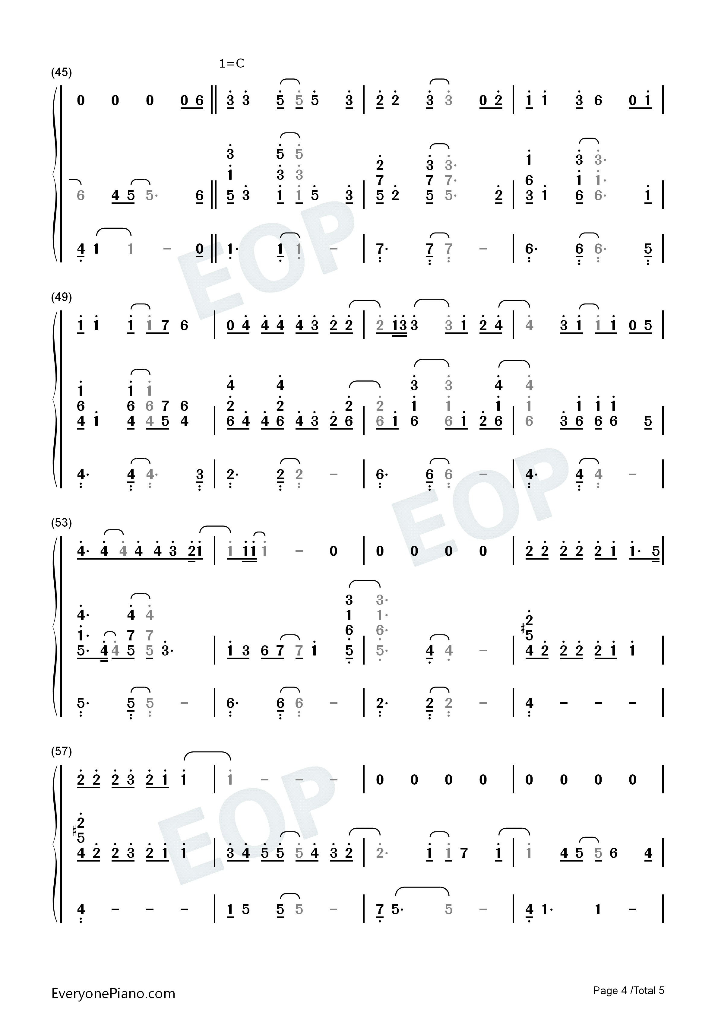 Dance with My Father-Luther Vandross Numbered Musical Notation Preview 4