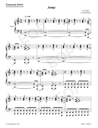 Jump Van Halen Free Piano Sheet Music Piano Chords