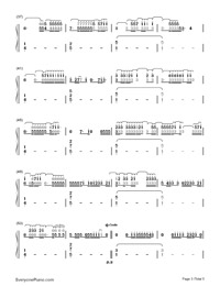 Wake Me Up-Ed Sheeran Numbered Musical Notation Preview 3