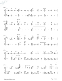 Letter-Live Version-Yiruma Numbered Musical Notation Preview 3