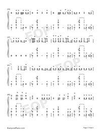 Monopoly-Ariana Grande ft Victoria Monet Numbered Musical Notation Preview 3