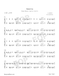 Señorita-Shawn Mendes and Camila Cabello Numbered Musical Notation Preview 1