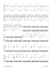 Day One-Interstellar OST Numbered Musical Notation Preview 3