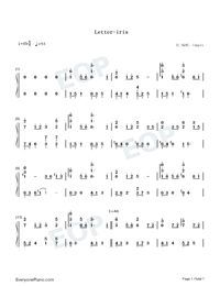 Letter Iris Free Piano Sheet Music Piano Chords