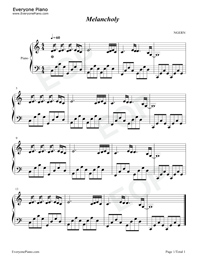 Melancholy White Cherry Free Piano Sheet Music Piano Chords