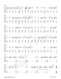 Afterglow-Ed Sheeran Numbered Musical Notation Preview 3