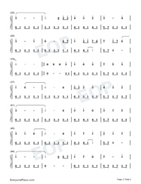 Pass By-Run For Young OST Numbered Musical Notation Preview 2