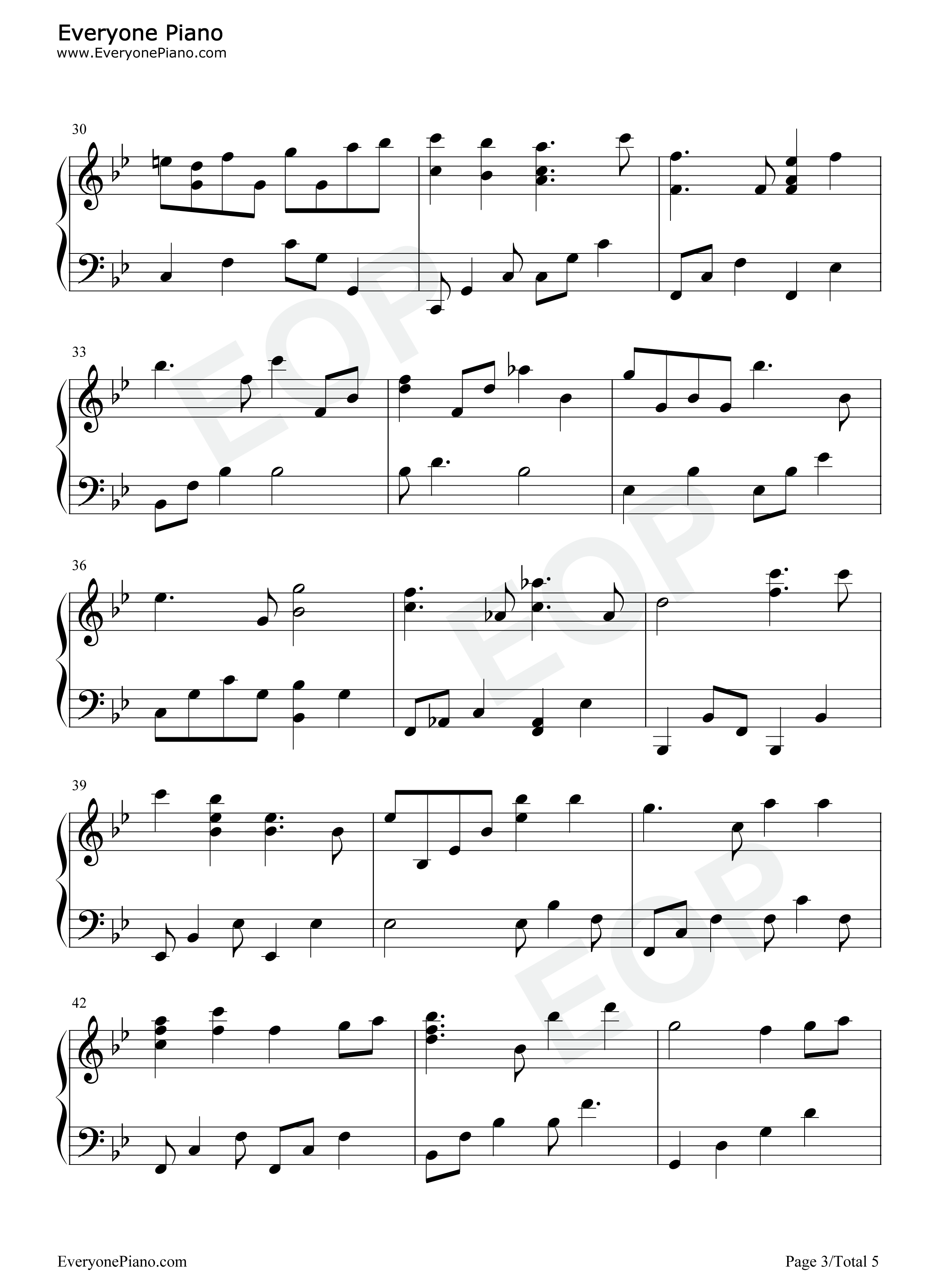 I Want a Hippopotamus for Christmas-Christmas Song Stave Preview 3