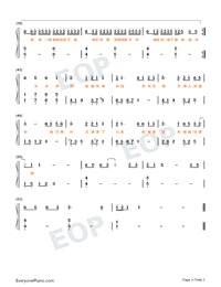 Orchid Pavilion-C Major-Full Version Numbered Musical Notation Preview 3