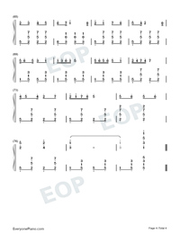 Rudolph the Red-Nosed Reindeer-Nice Version Numbered Musical Notation Preview 4