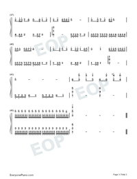 Butterfly Lovers Violin Concerto-Nice Version Numbered Musical Notation Preview 3