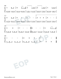 Song for Sienna-Brian Crain Numbered Musical Notation Preview 3