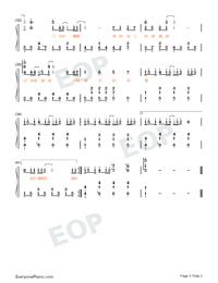 I Cry My Emotions are in Pieces-Piano Solo-Jay Chou Numbered Musical Notation Preview 3