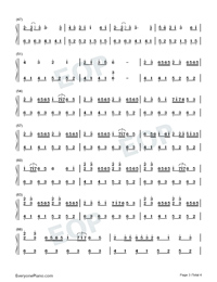 Senbonzakura-Genshin Impact Windsong Lyre sheet music Numbered Musical Notation Preview 3