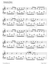 Senbonzakura-Genshin Impact Windsong Lyre sheet music Stave Preview 3