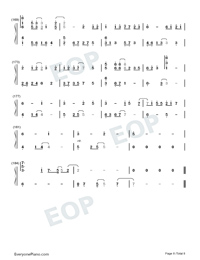 Evening Night Light Rain Ask Begonia-Genshin Impact Windsong Lyre sheet music Numbered Musical Notation Preview 8