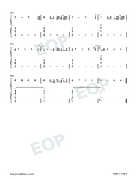 Jaded-Miley Cyrus Numbered Musical Notation Preview 4