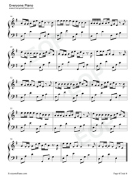Listening to Sad Love Song-Easy Version Stave Preview 4