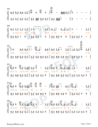 Nothing It Better Than You-Lost You Forever Theme Numbered Musical Notation Preview 3