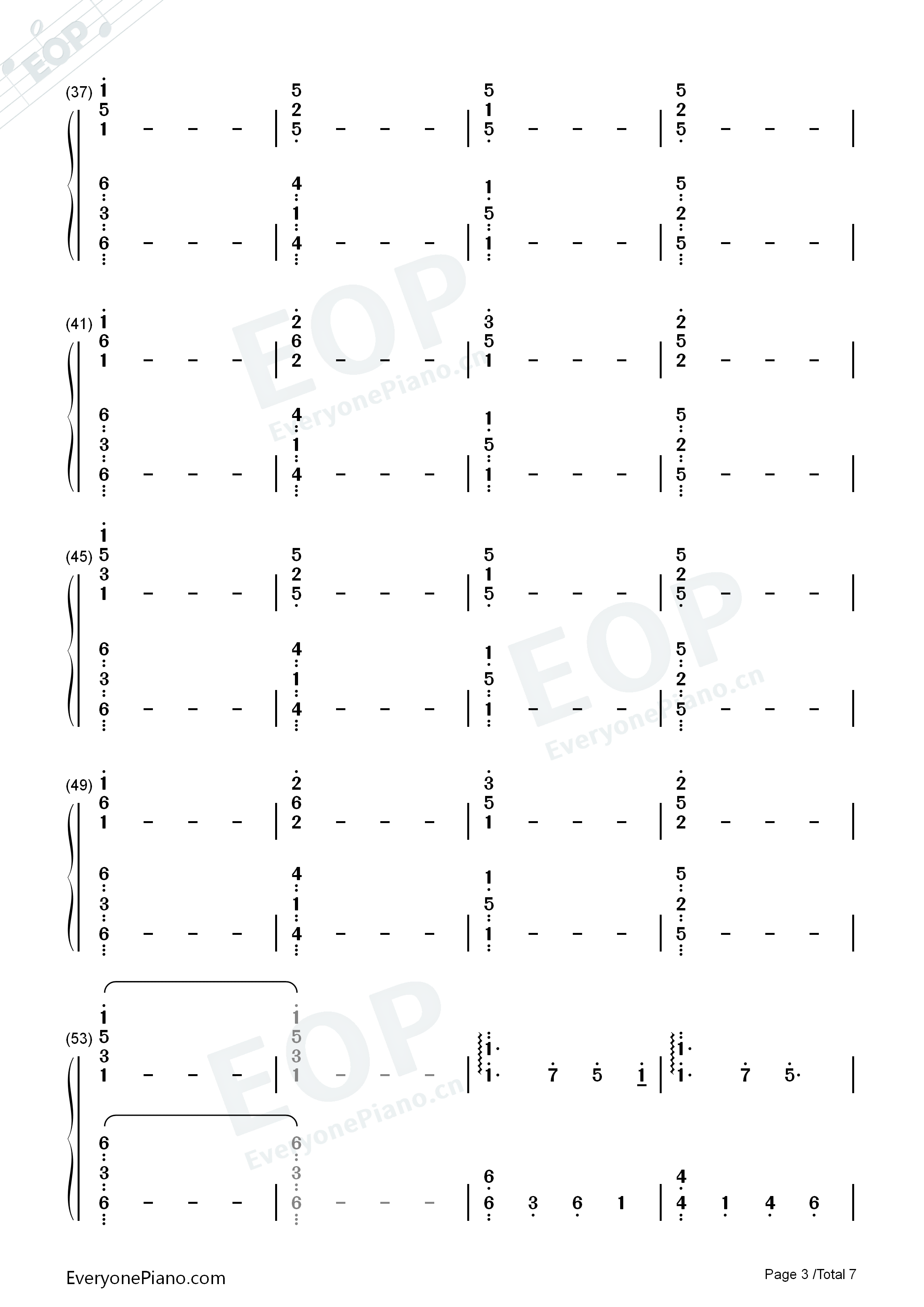 Beautiful Liar-Beyonce Shakira Numbered Musical Notation Preview 3