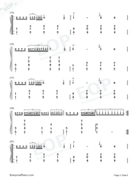 A Maiden's Prayer-Modlitwa dziewicy-Original Version Numbered Musical Notation Preview 2