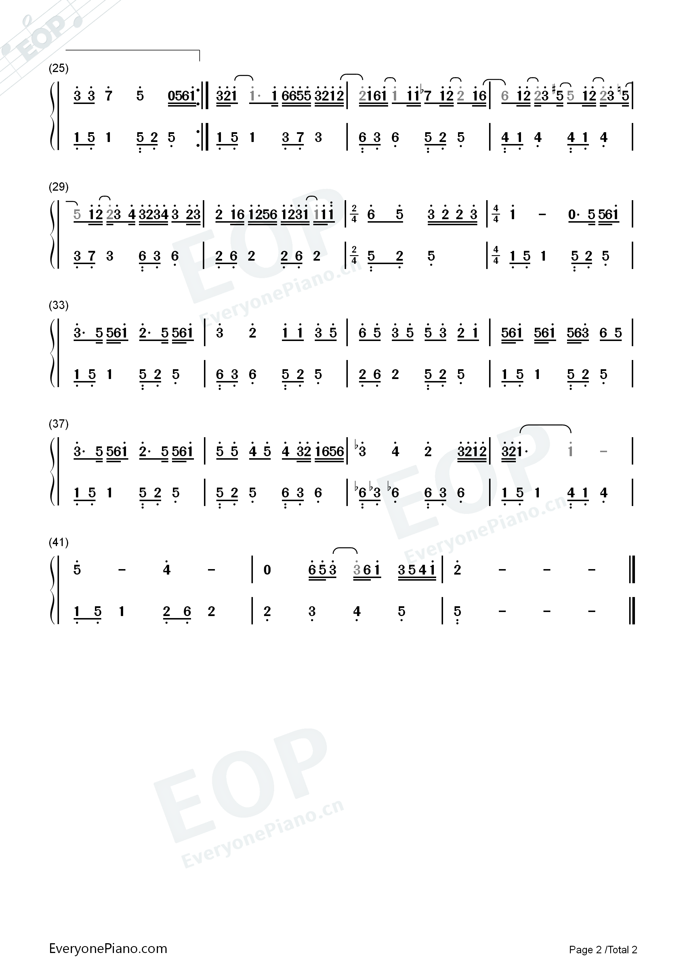 This Love-Easy Version-Khalil Fong Numbered Musical Notation Preview 2